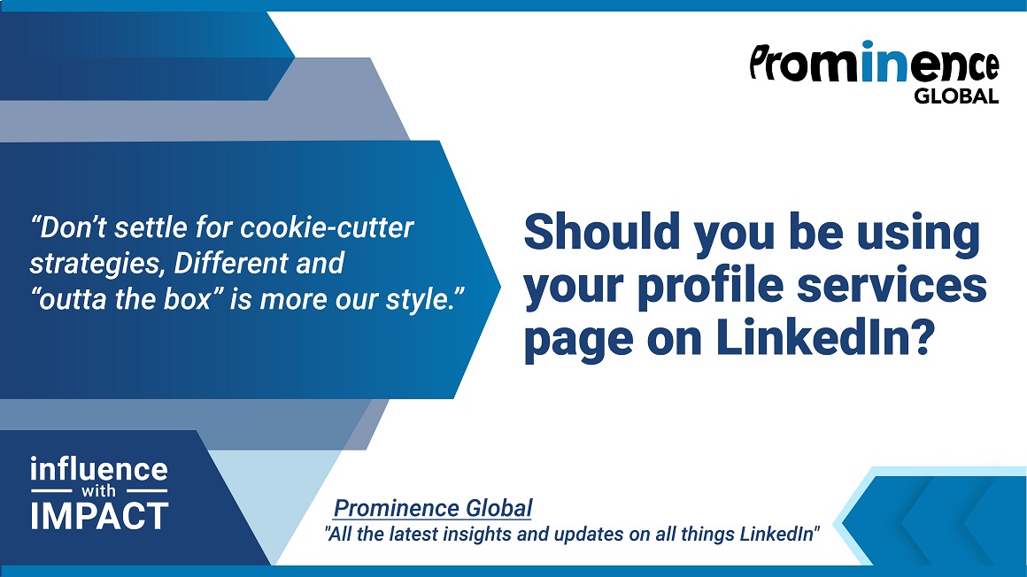 Should you be using your profile services page on LinkedIn